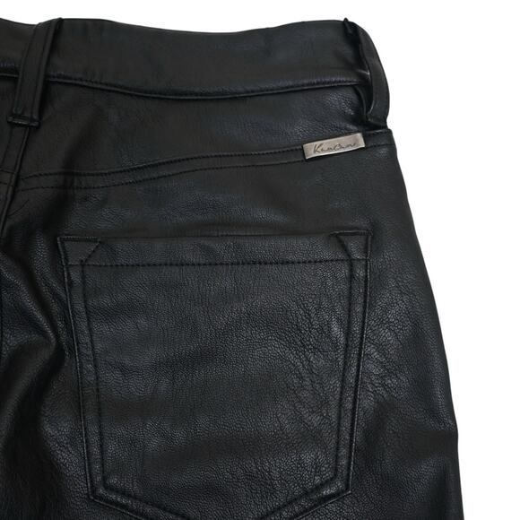 KanCan Womens 1/24 Faux Leather Black Mini Boot Pants/Jeans KC2022BK - Picture 7 of 11